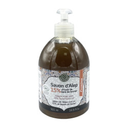Aleppo-zeep Vloeibaar Premium 15% Laurier - Bio - 500mL