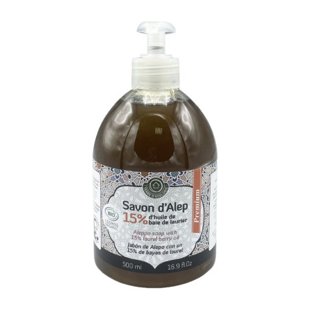 Jabón de Alepo Líquido Premium 15% Laurel - Bio - 500mL